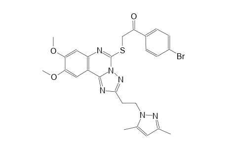 1-(4-bromophenyl)-2-({2-[2-(3,5-dimethyl-1H-pyrazol-1-yl)ethyl]-8,9-dimethoxy[1,2,4]triazolo[1,5-c]quinazolin-5-yl}sulfanyl)ethanone