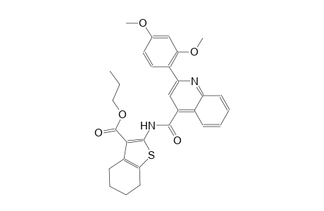 propyl 2-({[2-(2,4-dimethoxyphenyl)-4-quinolinyl]carbonyl}amino)-4,5,6,7-tetrahydro-1-benzothiophene-3-carboxylate