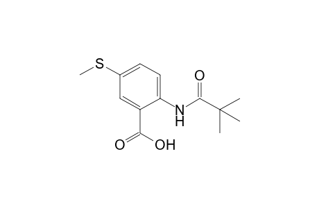 2-[(2,2-Dimethylpropanoyl)amino]-5-(methylthio)benzoic acid