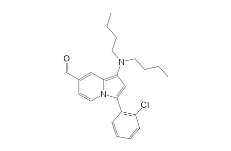 3-(2-Chlorophenyl)-1-(dibutylamino)indolizine-7-carbaldehyde