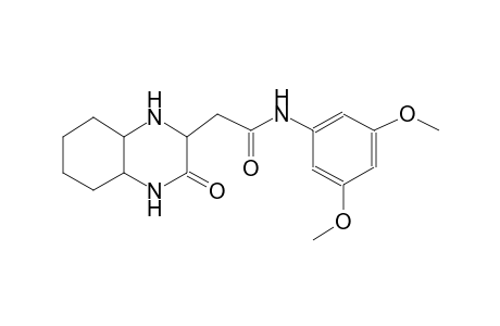 N-(3,5-dimethoxyphenyl)-2-(3-oxodecahydro-2-quinoxalinyl)acetamide