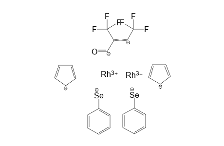 rhodium(III) 4,4,4-trifluoro-1-oxo-2-(trifluoromethyl)but-2-ene-1,3-diide dibenzeneselenolate dicyclopenta-2,4-dien-1-ide