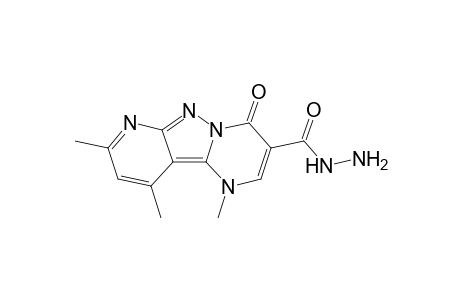 1,8,10-Trimethyl-4-oxo-1,4-dihydropyrido[2',3':3,4]pyrazolo[1,5-a]pyrimidine-3-carbohydrazide