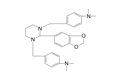 1,3-bis[p-(dimethylamino)benzyl]hexahydro-2-[3,4-(methylenedioxy)phenyl]pyrimidine