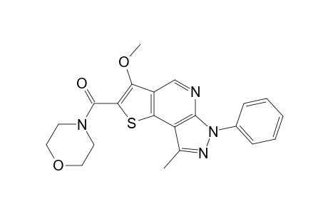 3-Methoxy-6-phenyl-8-methylpyrazolo[3,4-b]thieno[2,3-d]pyridine - 2-(Morpholine-carboxamide)
