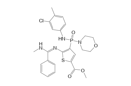 4-[(3-chloro-4-methyl-anilino)-morpholino-phosphoryl]-5-[(N-methyl-C-phenyl-carbonimidoyl)amino]thiophene-2-carboxylic acid methyl ester