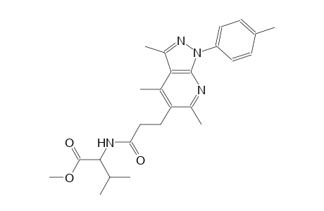 valine, N-[1-oxo-3-[3,4,6-trimethyl-1-(4-methylphenyl)-1H-pyrazolo[3,4-b]pyridin-5-yl]propyl]-, methyl ester
