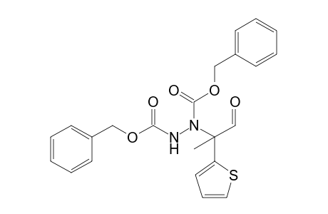 (phenylmethyl) N-(1-oxidanylidene-2-thiophen-2-yl-propan-2-yl)-N-(phenylmethoxycarbonylamino)carbamate