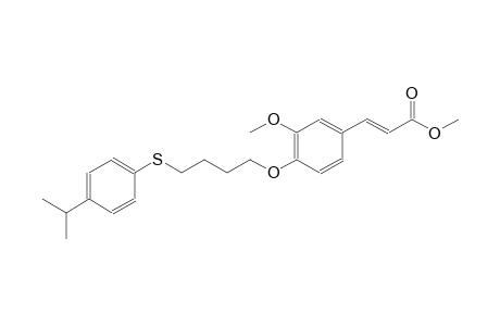 methyl (2E)-3-(4-{4-[(4-isopropylphenyl)sulfanyl]butoxy}-3-methoxyphenyl)-2-propenoate