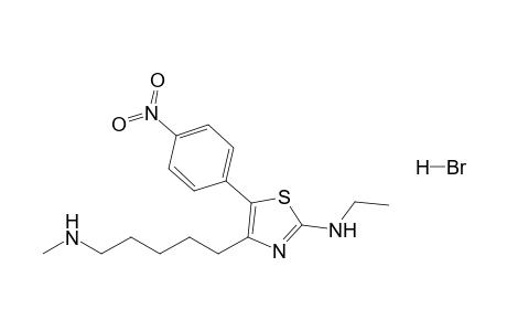 2-Ethylamino-5-(4-nitrophenyl)-4-[5-(N-methylamino)pentyl]thiazole hydrobromide