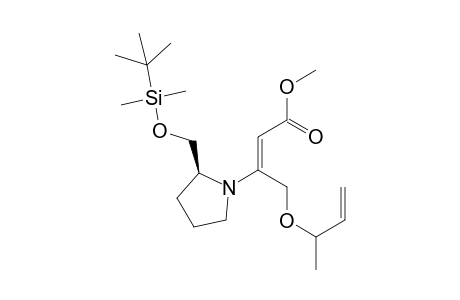 3-[2-(tert-butyl-dimethyl-silanyloxymethyl)-pyrrolidin-1-yl]-4-(1-methyl-allyloxy)-but-2-enoic acid methyl ester