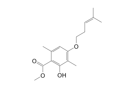 methyl 2-hydroxy-3,6-dimethyl-4-((4-methylpent-3-en-1-yl)oxy)benzoate