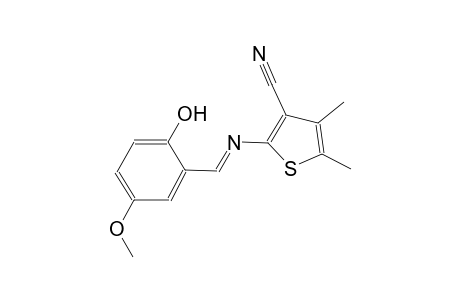 3-thiophenecarbonitrile, 2-[[(E)-(2-hydroxy-5-methoxyphenyl)methylidene]amino]-4,5-dimethyl-