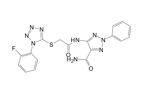 5-[2-[[1-(2-fluorophenyl)-1,2,3,4-tetrazol-5-yl]sulfanyl]ethanoylamino]-2-phenyl-1,2,3-triazole-4-carboxamide