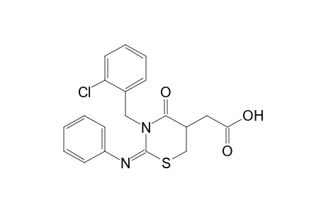 2-[3-(2-Chlorobenzyl)-4-oxo-2-(phenylimino)-1,3-thiazinan-5-yl]-acetic Acid