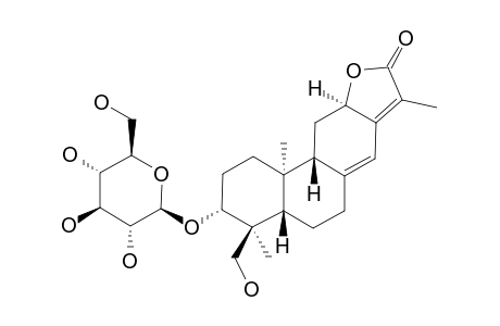 18-HYDROXY-3-O-BETA-D-GLUCOPYRANOSYL-HELIOSCOPINOLIDE-A