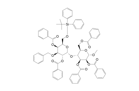 METHYL-2,4-DI-O-BENZOYL-3-O-BENZYL-6-O-(TERT.-BUTYLDIPHENYLSILYL)-ALPHA-D-GALACTOPYRANOSYL-(1->4)-2,3,6-TRI-O-BENZOYL-ALPHA-D-MANNOPYRANOSIDE