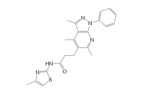 1H-pyrazolo[3,4-b]pyridine-5-propanamide, 3,4,6-trimethyl-N-(4-methyl-2-thiazolyl)-1-phenyl-