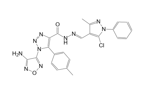 1-(4-amino-1,2,5-oxadiazol-3-yl)-N'-[(E)-(5-chloro-3-methyl-1-phenyl-1H-pyrazol-4-yl)methylidene]-5-(4-methylphenyl)-1H-1,2,3-triazole-4-carbohydrazide