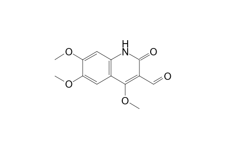 2-keto-4,6,7-trimethoxy-1H-quinoline-3-carbaldehyde