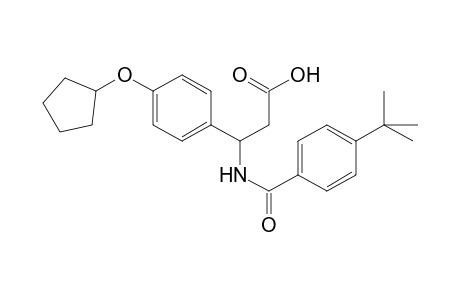 Benzenepropanoic acid, 4-(cyclopentyloxy)-.beta.-[[4-(1,1-dimethylethyl)benzoyl]amino]-