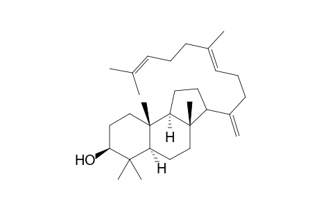 13.alpha.-1,6,10,10-Tetramethyl-5-(1-methylene-5,9-dimethyldeca-4,8-dien-1-yl)tricyclo[7.4.0.0(2,6)]tridecan-11-ol [malabaricane]