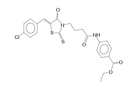 N-(4-ethoxycarbonylphenyl)-4-[5-(4-chlorobenzylidene)-2-thioxo-4-oxo-1,3-thiazolidin-3-yl]butanamide