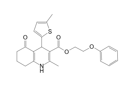 2-Methyl-4-(5-methyl-2-thiophenyl)-5-oxo-4,6,7,8-tetrahydro-1H-quinoline-3-carboxylic acid 2-phenoxyethyl ester