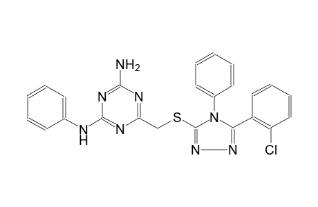 1,3,5-triazine-2,4-diamine, 6-[[[5-(2-chlorophenyl)-4-phenyl-4H-1,2,4-triazol-3-yl]thio]methyl]-N~2~-phenyl-