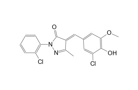 (4E)-4-(3-chloro-4-hydroxy-5-methoxybenzylidene)-2-(2-chlorophenyl)-5-methyl-2,4-dihydro-3H-pyrazol-3-one