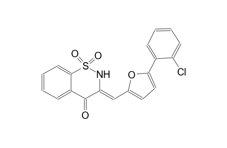4H-1,2-benzothiazin-4-one, 3-[[5-(2-chlorophenyl)-2-furanyl]methylene]-2,3-dihydro-, 1,1-dioxide, (3Z)-