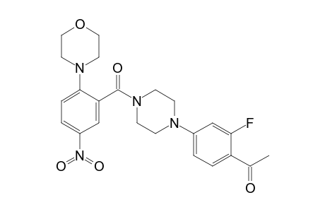 1-(2-Fluoro-4-{4-[2-(4-morpholinyl)-5-nitrobenzoyl]-1-piperazinyl}phenyl)ethanone
