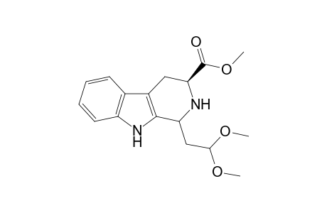 Methyl (S)-1-(2',2'-dimethoxyethyl)-1,2,3,4-tetrahydro-.9H-.beta.-carboline-3-carboxylate