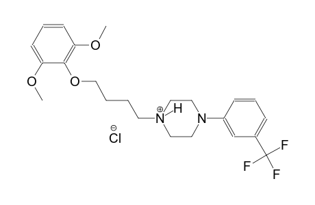1-[4-(2,6-dimethoxyphenoxy)butyl]-4-[3-(trifluoromethyl)phenyl]piperazin-1-ium chloride