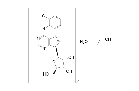 N-(o-chlorophenyl)adenosine, compound with ethyl alcohol, hydrate