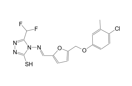 4-[((E)-{5-[(4-chloro-3-methylphenoxy)methyl]-2-furyl}methylidene)amino]-5-(difluoromethyl)-4H-1,2,4-triazole-3-thiol