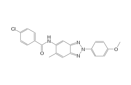 4-chloro-N-[2-(4-methoxyphenyl)-6-methyl-2H-1,2,3-benzotriazol-5-yl]benzamide