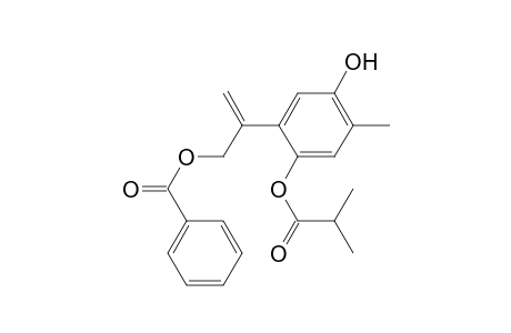 Propanoic acid, 2-methyl-, 2-[1-[(benzoyloxy)methyl]ethenyl]-4-hydroxy-5-methylphenyl ester