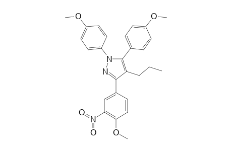 3-(4-METHOXY-3-NITROPHENYL)-1,5-BIS-(4-METHOXYPHENYL)-4-PROPYL-1H-PYRAZOLE