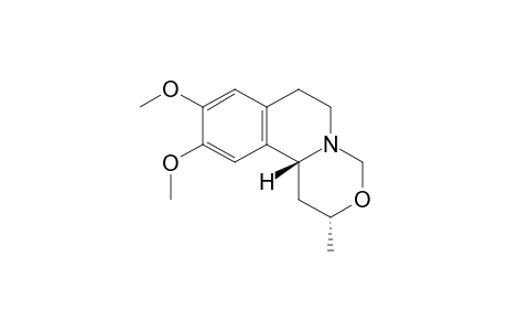 (2R*,11bR*)-9,10-Dimethoxy-2-methyl-1,6,7,11b-tetrahydro-2H,4H-[1,3]oxazino-[4,3-a]isoquinoline