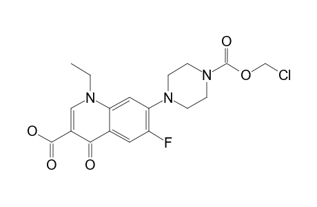 1-ETHYL-6-FLUORO-1,4-DIHYDRO-4-OXO-7-[1'-(4'-N-(CHLOROMETHYLOXYCARBONYL)-PIPERAZINYL)]-3-QUINOLINE-CARBOXYLIC-ACID