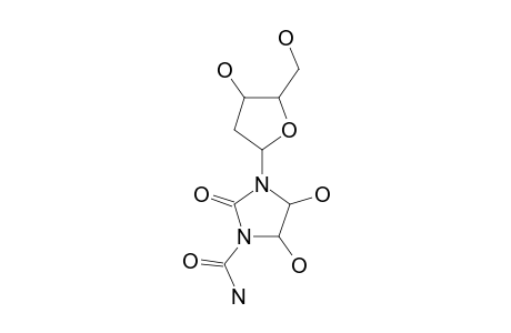 TRANS-(4R*,5R*)-N(1)-(2-DEOXY-BETA-D-ERYTHRO-PENTOFURANOSYL)-1-CARBAMOYL-3,4-DIHYDROXY-2-OXOIMIDAZOLIDINE