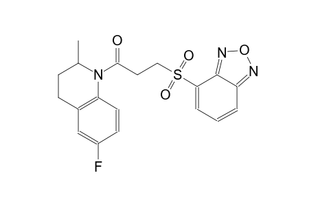 quinoline, 1-[3-(2,1,3-benzoxadiazol-4-ylsulfonyl)-1-oxopropyl]-6-fluoro-1,2,3,4-tetrahydro-2-methyl-
