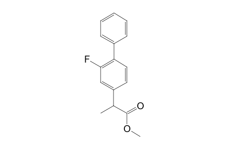 (+/-)-methyl-2-(3-fluoro-4-phenylphenyl)-propionate