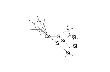 [{Bis{(di(trimethylsilyl)methyl}tin}-.mu.dithio-cobalt(.eta.(5)-pentamethylcyclopentadienyl)]