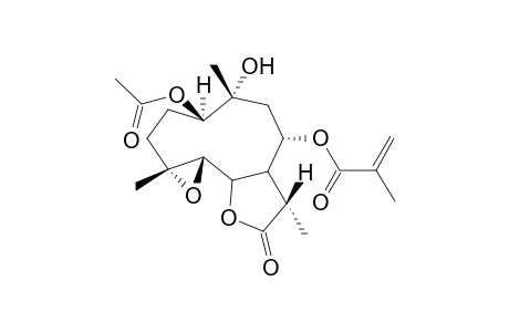 1.beta.-Acetoxy-8.alpha.-(methacryloxy)-10.alpha.-hydroxyl-11,13.beta.-dihydrogermacran-6.alpha.,12-olide
