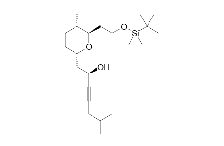 (R)-1-((2S,5S,6R)-6-(2-((tert-butyldimethylsilyl)oxy)ethyl)-5-methyltetrahydro-2H-pyran-2-yl)-6-methylhept-3-yn-2-ol