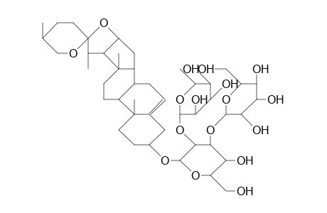 Diosgenin-3-O.alpha.-L-rhamnopyranosyl-(1-2)-ubeta-D-glucopyranosyl-(1-3)E.beta.-D-glucopyranosid