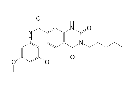 N-(3,5-dimethoxyphenyl)-2,4-dioxo-3-pentyl-1,2,3,4-tetrahydro-7-quinazolinecarboxamide