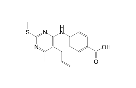 4-{[5-allyl-6-methyl-2-(methylsulfanyl)-4-pyrimidinyl]amino}benzoic acid